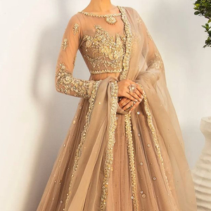 2022 Newly Designed <b>Top</b> with Sequined Embellishment for Lehenga Dress Wedding Party Wear Featuring Crystal Glass <b>Beads</b> Dabka - Product Image 1