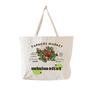 Sac de transport à bandoulière en toile avec logo personnalisé Sac en toile biologique en tissu de coton Sac fourre-tout en toile au design simple - Product Image 5