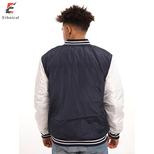 Vestes universitaires en laine de haute qualité pour hommes avec broderie de logo personnalisé, manches en cuir, col montant, design d'hiver fin - Product Image 6