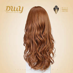 Bonnie High Quality C-DWY Mono Lace Front Free Part Glueless Mid-Length Curly Reddish <b>Brown</b> Synthetic <b>Wig</b> for Ladies - Product Image 3