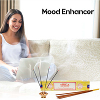 Bâtonnets d'encens à la vanille Satya Nag Champa, 12 paquets x 15 grammes, décoration spirituelle anti-stress et décoration de méditation