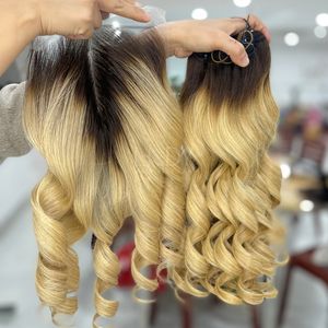 Extensiones de Cabello Humano Vietnamita de la Más Alta Calidad, Color Ombre, Cabello Virgen y Elástico, Juego de Paquetes con Cierre 2025 - Product Image 2
