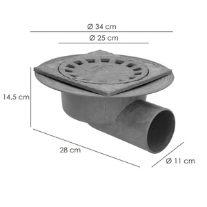 Caldereta Sifonica PVC Orizzontale 250x250/110mm - Product Image 2