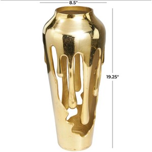 Jarrones de maceta con forma de botella dorada de Metal para decoración del hogar, decoración de habitación, suministros de jardín, jardineras de jardín, artículos de regalo lujosos - Product Image 1