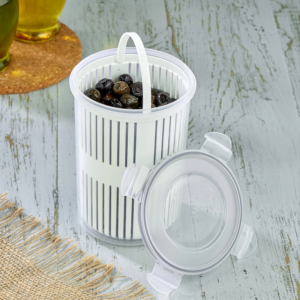 ที่ใส่ของดองแบบสุญญากาศ/ที่กรองน้ำมะกอกที่ใส่น้ำดองกันรั่วสำหรับเก็บน้ำมะกอก Jalapeno น้ำผลไม้อาหารขนาด1500มล. - Product Image 2