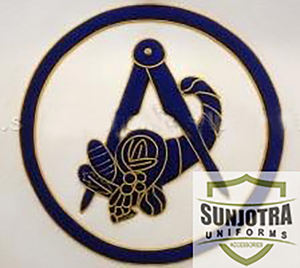 Calidad piel de cordero cuero Real 2025 pasado grandes oficiales desnudarse delantales con círculo bordado maestro bordado delantal masónico - Product Image 2