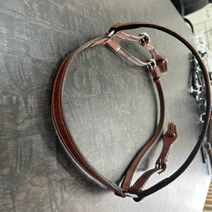 Brida australiana de alta calidad Full Gran cuero de vaca argentino pesado grueso 5mm hebillas de acero inoxidable Riendas de montar - Product Image 5