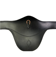 Sangle de dressage de cheval en cuir de haute qualité avec boucles en laiton à goujon élégantes et rembourrage souple