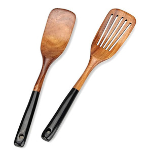 OEM Custom Logo Bamboo Cook Utensil Set <b>Wooden</b> Wood <b>Spatula</b> Home and Kitchen Tools Accessories - Product Image 1