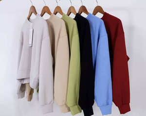 เสื้อสเวตเตอร์เอวลอยสำหรับผู้หญิง, เสื้อสเวตเตอร์คอตตอนน้ำหนักเบาระบายอากาศได้ดี100% โลโก้ด้านหน้า - Product Image 2