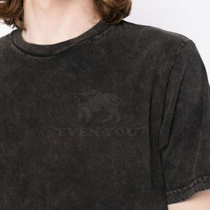 Vente directe d'usine : T-shirts pour hommes effet délavé, légers, grandes tailles, en promotion - Product Image 5