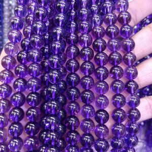 Supar quality Amethyst Gemstone Beads Purple Dream Amethyst Beads for Jewelry <b>Craft</b> Making 4mm 6mm 8mm 10mm AVAILABLE - Product Image 1