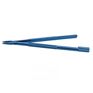 Instrument ophtalmique porte-lame en acier tête droite incurvée porte-aiguille de lame chirurgicale Hosanna chirurgical réutilisable - Product Image 3