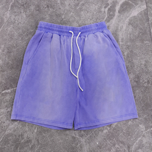 Short de survêtement en molleton de coton lavé à l'acide de haute qualité fabriqué sur mesure par Oem pour hommes short de rue vierge surdimensionné - Product Image 2
