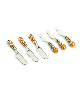 Stainless Steel Cheese Knife Set Glossy Silver Finishing Butter Knife Set With Designing Resin Handle Cheese Knifes Set - Product Image 4