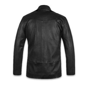Chaqueta de motorista de piel de vaca Original para hombre superventas, chaqueta de invierno de cuero de alta calidad con estampado personalizado para hombre - Product Image 2