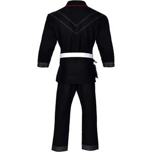 Venta al por mayor Unisex Fighting Wear Color sólido Karate uniformes Adultos Negro Trajes de artes marciales - Product Image 2