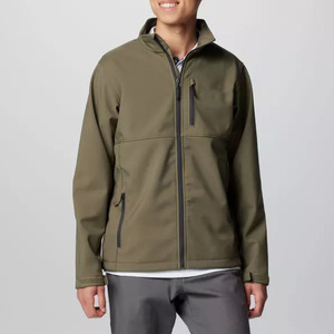 Veste bomber softshell pour homme, imperméable, coupe-vent, respirante, design personnalisé, motif patchwork, service OEM - Product Image 1
