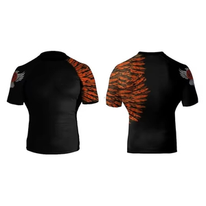 High Quality Men's Short Sleeve <b>Rashguard</b> Swimming Tops Manufacturer's Beach Swear Anti-UV Tops - Product Image 3