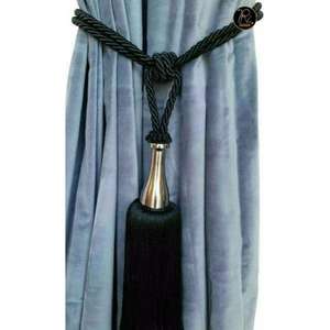 Attaches de rideaux décoratifs en polyester pour rideaux de fenêtre, accessoires d'intérieur pour la maison et le bureau, supports de rideaux en tissu durables - Product Image 1