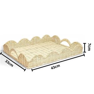 ถาดหวายทอมือเป็นมิตรกับสิ่งแวดล้อมระดับพรีเมียมเครื่องมือสำหรับช่างฝีมือในการรับประทานอาหารผักผลไม้ที่บ้าน - Product Image 5