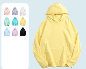 Vente en gros de sweat-shirts pour hommes en coton 100% surdimensionnés, couleur unie, sweat-shirts lourds pour l'automne et le printemps, confortables, logo personnalisé - Product Image 6