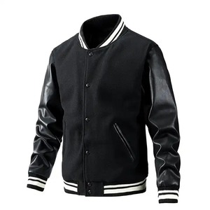 Nouvelle tendance Design personnalisé université Baseball veste Lettermen Bomber veste doublure élastique fourrure décoration coton fermeture éclair décontracté - Product Image 4