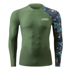 Logo personnalisé Surf Rash Guard pour hommes séchage rapide à manches longues vêtements de sport extensibles pour les sports nautiques et les activités de plein air OEM - Product Image 1