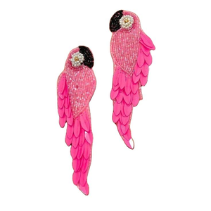 Handmade Beaded Animal <b>Bird</b> Drop Earrings Color Preservation Rice Beads Dangle Jewelry Handmade Elegant Design - Product Image 3
