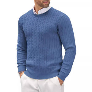 Pull à manches longues pour homme de haute qualité, sweat-shirt décontracté à col rond, tricot chaud pour homme, automne et hiver - Product Image 1