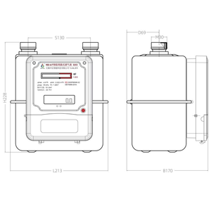 Compteur de gaz naturel numérique intelligent ZHONGYI - Acier inoxydable, G1.6-G4, Prépayé, Vanne à distance - Product Image 6