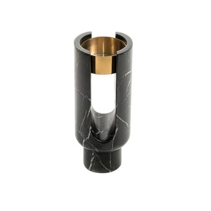 Excellente conception décoration vaisselle bougeoir moderne bougie en marbre et métal bougie votive brillant poli marbre bougeoir - Product Image 1