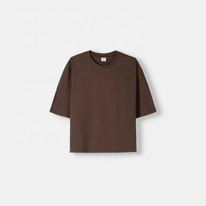 Custom Blank Heavy 100% Cotton Printing <b>Boxy</b> <b>T</b>-<b>Shirt</b> Regular Fit Anti-Wrinkle Breathable Quick Dry Streetwear for Men - Product Image 1