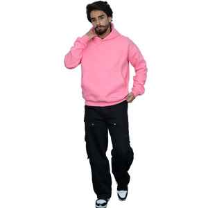 US Local Stock Pastel rose à capuche pour hommes coton polaire pull à capuche décontracté Streetwear prêt à expédier sans tarif livraison rapide - Product Image 6