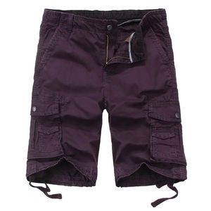 Short cargo confortable et personnalisé en coton pour hommes, vêtements d'entraînement décontractés, service OEM à motif solide pour la conception de logo, options de vente en gros - Product Image 5