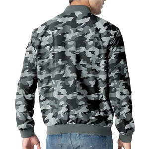 2024 Men's Casual Winter Bomber <b>Jacket</b> with Stand Collar OEM Service Breathable & Windproof High Street Style - Product Image 2