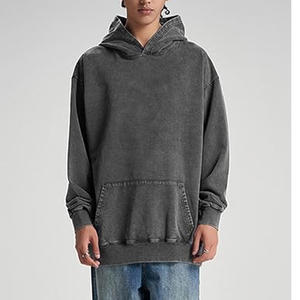 Top Selling Custom Heavyweight Acid <b>Washed</b> Fleece Hoodie for Men <b>Boys</b> 3D Printed USaze Sports Logo Hooded Zipper Winter - Product Image 2