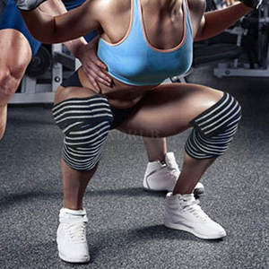 Knee <b>Wraps</b> With Comfortable <b>Stretch</b> And Secure Fit For Daily Training Long Knee <b>Wraps</b> With Hook Closure - Product Image 6