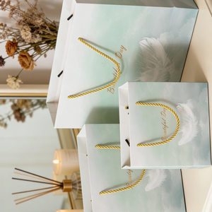 Fresh Gradient Feather <b>Paper</b> Gift Bag-Vietnam FSC Certified Luxury Packaging Factory - Product Image 1