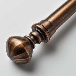 Poteau de rideau simple Golden Crown conçu avec des fleurons artistiques offrant une force esthétique royale et un aspect patrimonial - Product Image 5