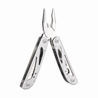 Multiherramienta para exteriores con diseño de mango hueco 13 en 1 con alicates, destornilladores de hoja
