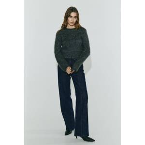 Vaqueros de mujer de corte holgado y recto, transpirables, estilo boyfriend, lavado oscuro, talla grande XL, casual, estilo urbano Y2K, con estampado sencillo. - Product Image 1