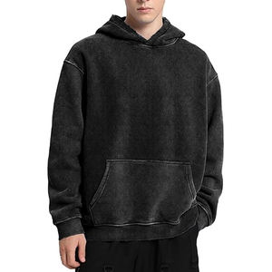 เสื้อฮู้ดดี้ผู้ชายสไตล์วินเทจล้างสีแบบแอซิด รุ่นฮิตปี 2026 เสื้อผ้าสตรีทแวร์ระดับพรีเมียมสำหรับแบรนด์ ผลิตจากผ้าฝ้าย 100% สไตล์ลำลองสำหรับฤดูหนาว - Product Image 2