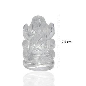 Idole de Ganesha en cristal de quartz clair, Murti de 1 pouce, objet décoratif pour la protection - Product Image 2
