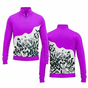 Custom Durable Quarter Zip <b>Gym</b> <b>Jacket</b> Men Women Youth Sportswear Quick Dry Team Pullover - Product Image 4