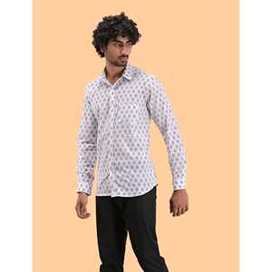 Chemise décontractée pour homme en coton imprimé à manches longues, respirante, en popeline ou tissu Oxford, motifs floraux et à pois, design ODM tendance - Product Image 5