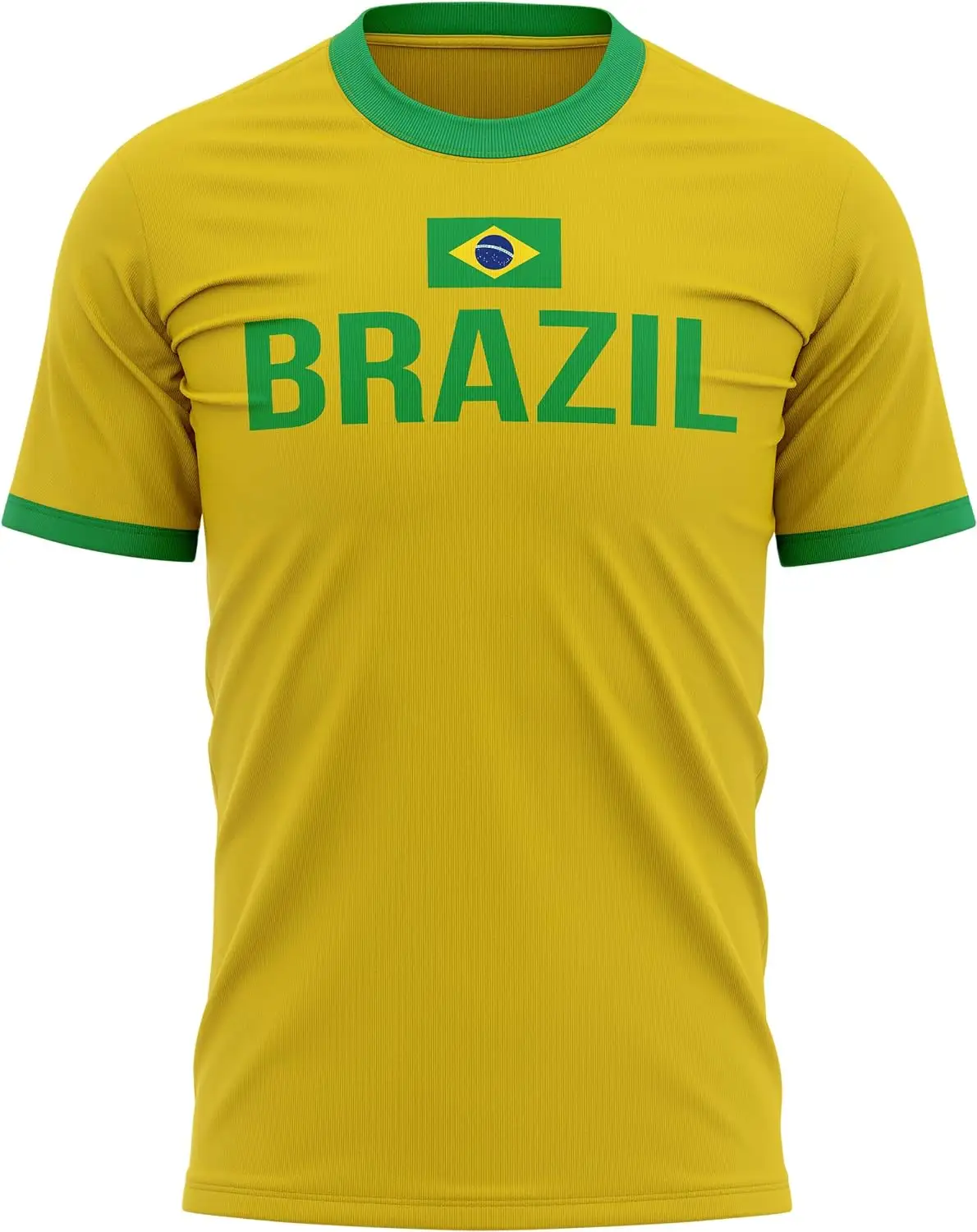 เสื้อยืดบุรุษธงบราซิล, สนับสนุนฟุตบอลบราซิล, ไอเดียของขวัญสําหรับแฟนบราซิล, ธงชาติบราซิลด้านบน