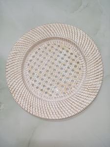 Wholesale Wicker Rattan Charger <b>Plates</b> /Round Rattan dish <b>plate</b> for Handmade Tableware Craft Dinnerware Home party - Product Image 2