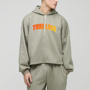 เสื้อฮู้ดมีซิปโอเวอร์ไซส์ผ้าฟลีซผ้าฝ้ายสำหรับใส่ในฤดูหนาว - Product Image 5