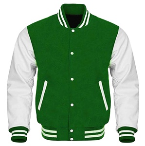 Blouson universitaire d'hiver unisexe de haute qualité, style baseball américain vintage, respirant, en cuir, avec col montant, pour collège et lycée - Product Image 1
